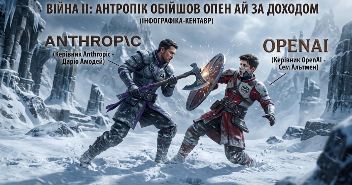 Anthropic обійшов OpenAI за доходом: наслідки бізнесу
