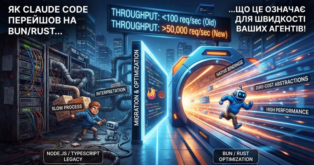 Claude Code перейшов на Bun/Rust: що це для агентів
