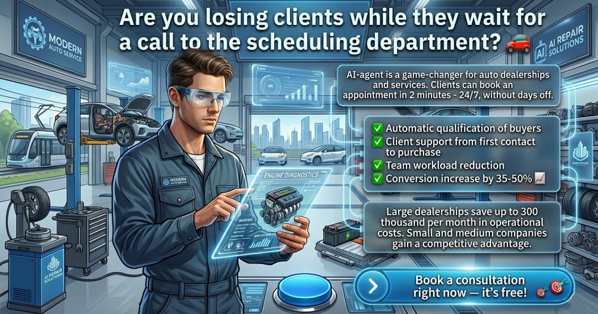 AI Agent for Car Dealerships and Auto Repair: Service Booking and Lead Qualification