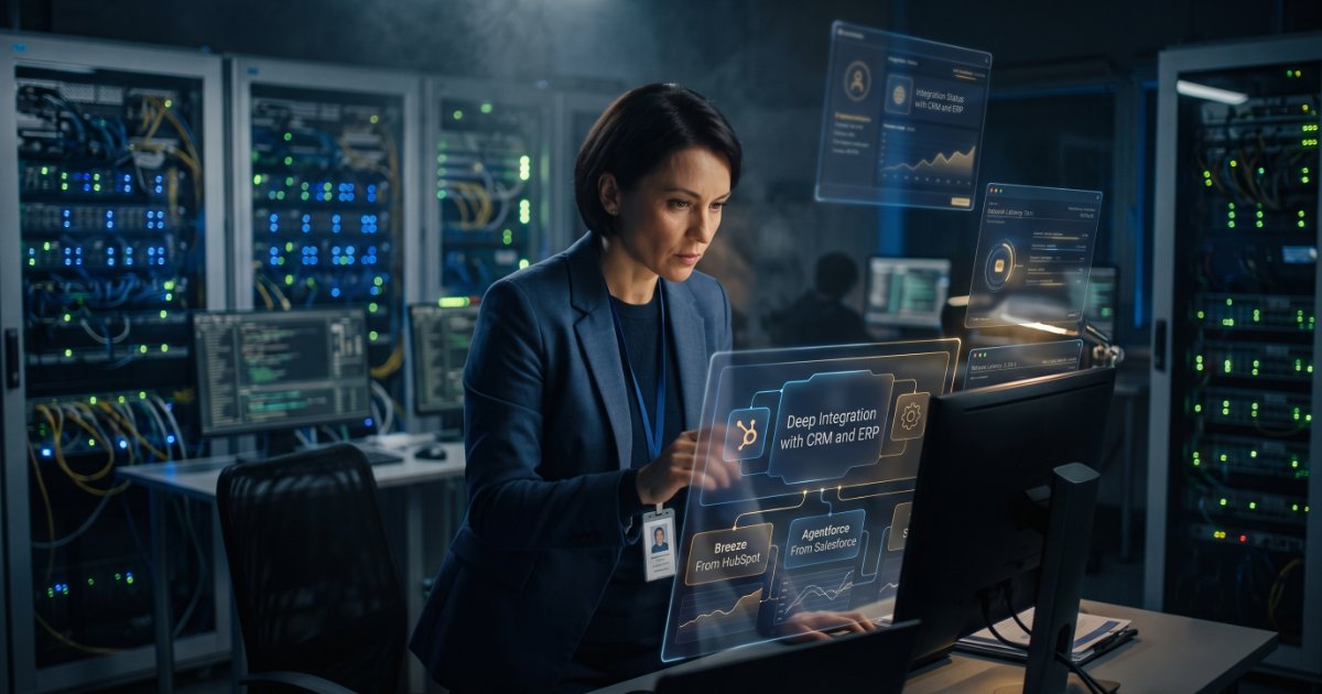Deep AI Integration with CRM and ERP: Breeze from HubSpot and Agentforce from Salesforce