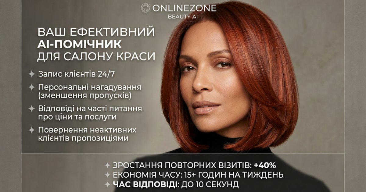 AI-агент для салону краси та барбершопу: запис клієнтів і підтримка 24/7