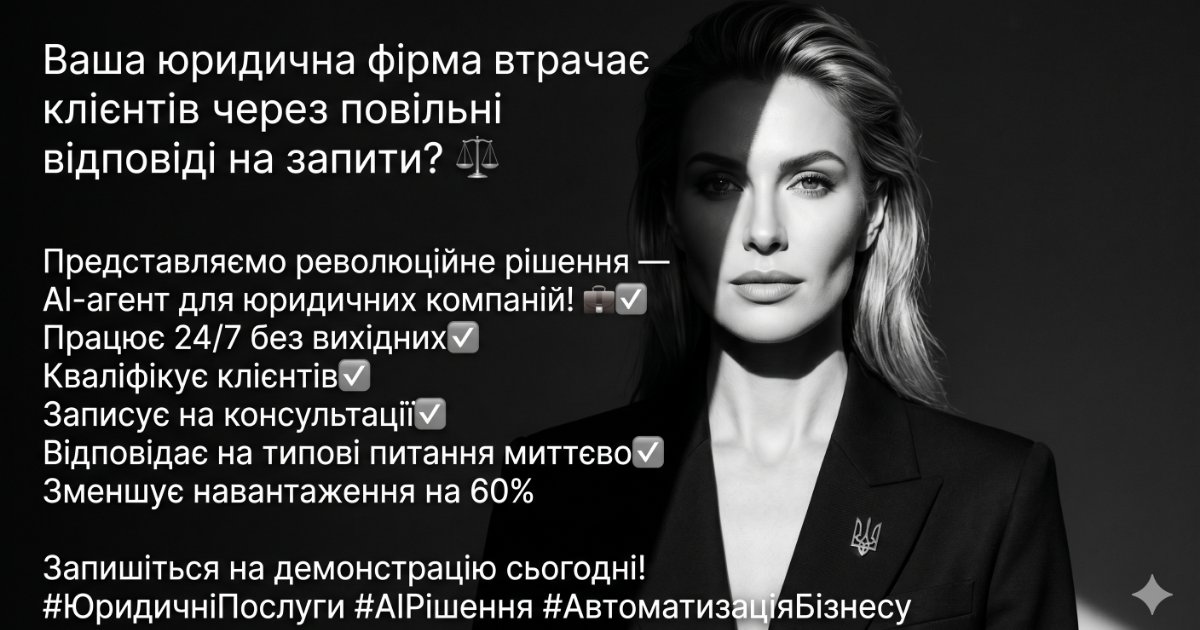 AI-агент для юридичної компанії: кваліфікація клієнтів і консультації 24/7