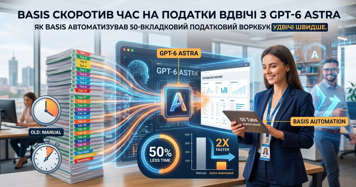 Basis скоротив час на податки вдвічі з GPT-6 Astra