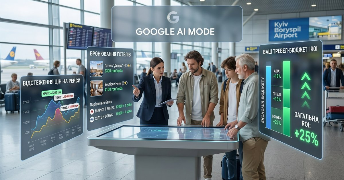 Ваш тревел-менеджер щодня зливає гроші — поки Google AI Mode не веде ваші бронювання