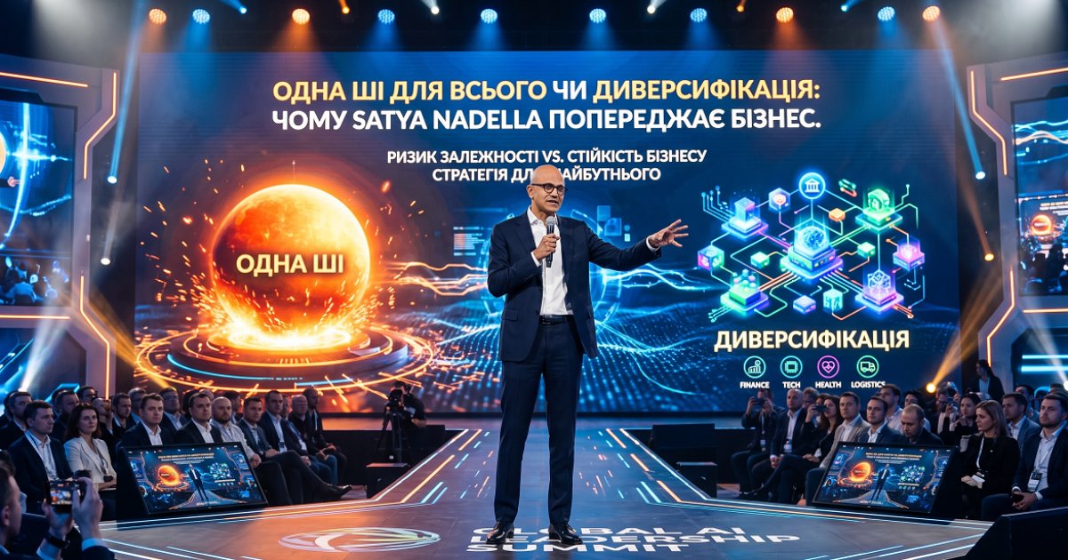 Одна AI для всього або диверсифікація: чому Satya Nadella попереджає бізнес
