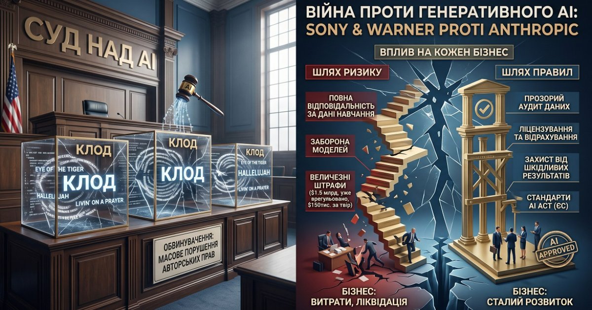 Вашого AI судять: що справа Sony & Warner проти Anthropic означає для кожного бізнесу, що використовує генеративний AI